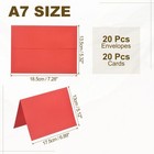 20pack Red 5x7 Envelopes  A7 Envelopes With Folded Cards