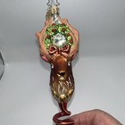 Rare Christopher Radko Comet Curl Santa   s Reindeer Icicle Ornament 7 5   