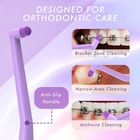 Orthodontic End Tuft Toothbrush With 0 12mm German Bristles     Deep Clean-4 Packs