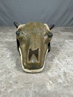 Vintage Handmade Bull Skull Candle Holder Collectible Folk Art Mexican nat Amer