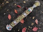 Tibetan Short Knife Spring Steel Sharp Kungfu Dao Sword Dragon Dagger Tanto New