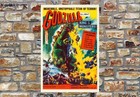 1956 Godzilla Vintage Horror Movie Poster Print Style B 24x16 9mil Paper