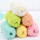 3   6 Packs 100  Cotton Crochet Yarn - 30 Colors -50g Skeins-  4 Worsted Med Wt