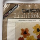 Vintage Caron Latch Hook Kit 1979 Sealed Dimensional Daisies 27  X 20  3088 1