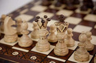 Handmade European Wooden Chess Set With 21 Inch Board And Hand Carved Chess