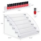 Nail Polish Organizer 72 Bottles Of 6 Layers Acrylic Display Rack Eyeglasses Sto