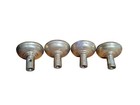 Vtg Old Man Winter Face Brass Door Knobs Figural Victorian Face Light Patina 