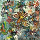 Abstract  Floral  Oil Painting  Art  By Van Ness