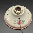Vintage Porcelier Porcelain Single Light Fixture Ceiling 1940 s Floral Art Deco