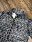 Nike Pro Dri Fit Women s L Hyperwarm 1 2 Zip Pullover Gray Black Geo Thumbhole