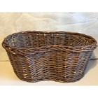 Rustic Handwoven Twig Basket Figure 8 Shape Farmhouse Primitive Decor 18x10x8