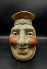 1890s Sarreguemine France Majolica Jovial Sailor Large Toby Jug Pitcher 9  x10 