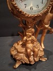  Antique  Art Nouveau Gilt Bronze The New Haven Clock U s a Key Missing   13 