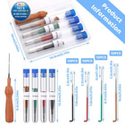 Needle Felting Needles Set 40pcs 4 Gauges 36 38 40 42 With Wooden Handle For Diy