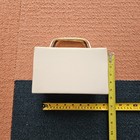 Vintage Mid Century Modern White Pill Box Purse Clutch Evening Bag 9x6x5 Z1