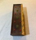 Chinese Landscape Handscroll Calligraphy Seals Ornate Wooden Box  83in Scroll