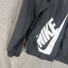 Nike Jacket Youth Xl Black White Hooded Full Zip Big Logo Windbreaker Colorblock