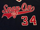 Rare vintage rawlings snap On Tools baseball Jersey game Used size 46 mens L