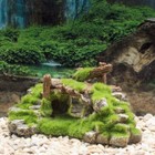Aquarium Moss Bridge Fish Tank Ornament Decor Landscape Rock Stone Bridge s 