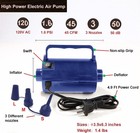 Electric Air Pump 120v Ac 460w Quick Fill Inflator Deflator With Hose 5 Nozzles