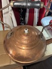 Vintage Copper Tea Kettle With Wooden Handle
