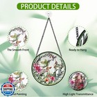Remiawy Stained Glass Window Hanging Hummingbird Window Suncatcher 6 Inch Gla