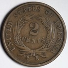 1864 Small Motto Two Cent Piece Xf  E144 Sanmr