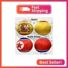 Raclove 6pc Countryballs Plushies - Soft   Educational National Character Toys 