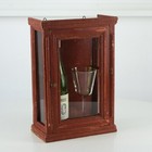 Vintage Glass Medicine Cabinet  Bath Wood Wall Cabinet  Collector s Cabinet