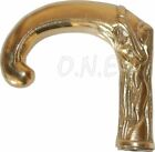 Heavy Victorian Brass Head Handle Only For Wooden Walking Stick Vintage Cane 