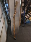 48  Hand Carved Finished Wood Twisted Curled Hiking Walking Stick Cane 