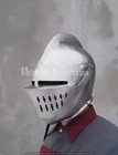 Medieval Knight European Closed Double Face Burgonet Helmet Armor Reproduction