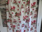 Amazing Never Used Vintage 50 s Grandma Moses Style Country Pinks Farm Drapes X2