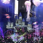 Aquarium Castle Decor Resin Fish Tank Ornament Random Color Plant Set
