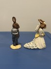 Vintage Royal Doulton Bunnykins Bride   Groom Cake Topper