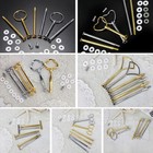 3 Tier Cake Cupcake Plate Gold Stand Rack Fittings Handle Rod Wedding Party