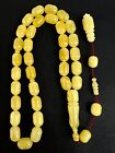 Natural Ukraine Amber 46 3g Islamic Prayer Rosary 33 Beads Tasbih Misbaha Gift