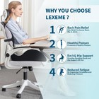 X Large Memory Foam Seat Cushion Lumbar Support Pillow For Sciatica   Tailbone P