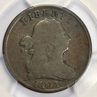 1803 Draped Bust Half Cent   Pcgs Vg08   Cohen-3 With Rotated Dies 