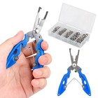 Stainless Steel 5 Size 200 Pcs Fishing Lures Split Rings For Fish Snap Connector