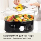 Bella Two Tier Food Steamer With Stackable Baskets   Removable Base For Fast Sim
