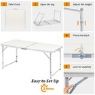Aluminum Folding Table 4 Ft Portable Indoor Outdoor Picnic Party Camping Tables