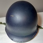 Ww2 M1 Helmet Us Navy Painted Front Seam Swivel Bail Vietnam Liner