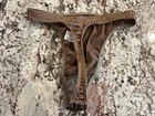 True Vintage Victoria Secret Second Skin Satin High Leg Bronze Thong Panty
