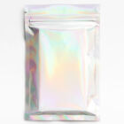 100 200 500 Double Sided Silver Holographic Mylar Foil Flat Repacking Bags