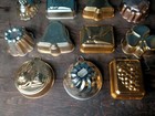 Vntg Lot 11 Mini Jello Molds Coppertone Wall Plaques Dove Heart Grapes Pineapple