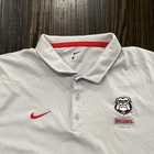 Nike Georgia Bulldogs Polo Shirt Men   s Xl Gray Cotton Polyester 