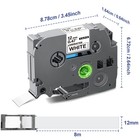 Tz-231 Tze-231 Pt-d210 5pk For Brother P-touch 12mm Label Maker Tape White 1 2 