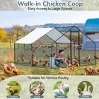 Metal Chicken Coop 6 5 10 13 20 Ft Large Walk-in Hen Cage House With Cover Roof