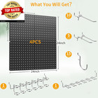 Peg Board 4 Pack Metal Pegboard Kit black Pegboard Wall Organizer With 32 Pcs Ho